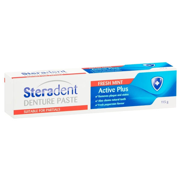 Steradent Denture Paste Fresh Mint Active Plus 115g