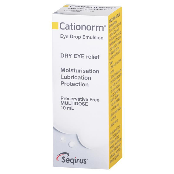 Cationorm Preservative Free Multidose Eye Drop Emulsion 10ml