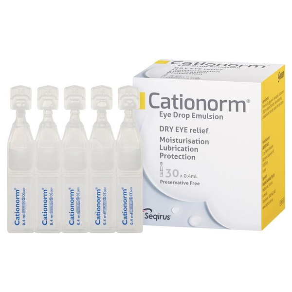 Cationorm Preservative Free Eye Drop Emulsion 30 x 0.4ml