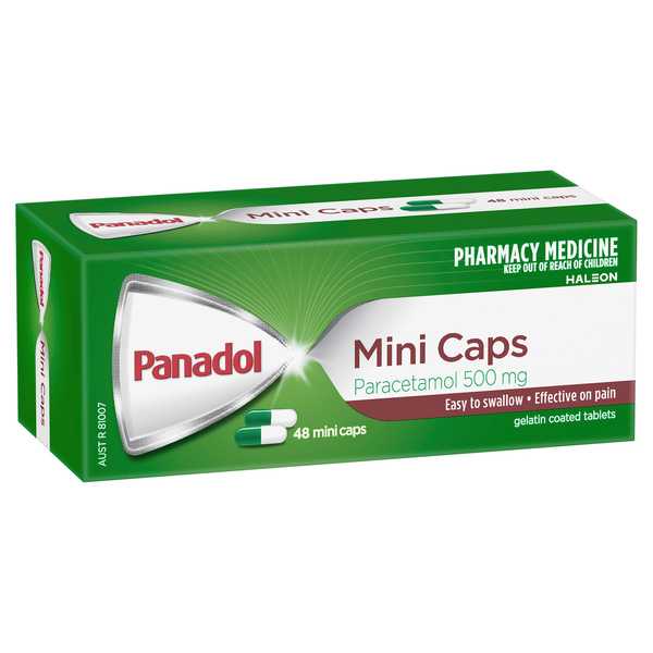 Panadol Mini Caps 500mg 48 Mini Capsules