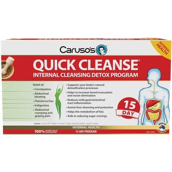 Caruso's Quick Cleanse Internal Cleansing Detox Program 15 Day