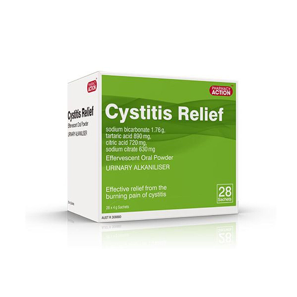 Pharmacy Action Cystitis Relief 28 Sachets Same as Ural