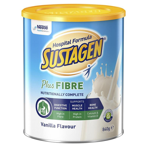 Sustagen Hospital Formula Plus Fibre 840g Vanilla Flavour
