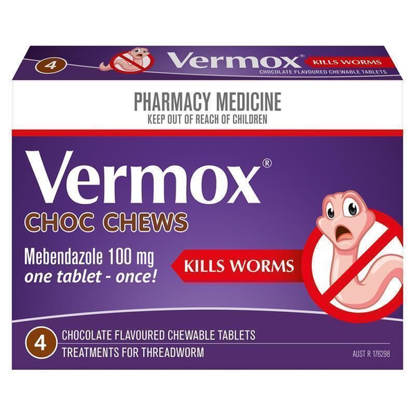 Vermoxx Choc Chews 4 Tablets