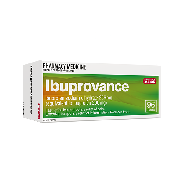 Pharmacy Action Ibuprovance 96 Tablets Same as Nurofen Zavance