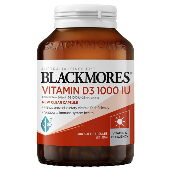 Blackmores Vitamin D3 1000 IU 300 Soft Capsules