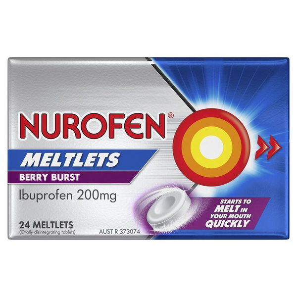 Nurofen Meltlets Berry Burst 200mg 24 Meltlets