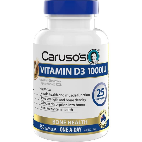 Caruso's Vitamin D3 1000IU 250 Capsules