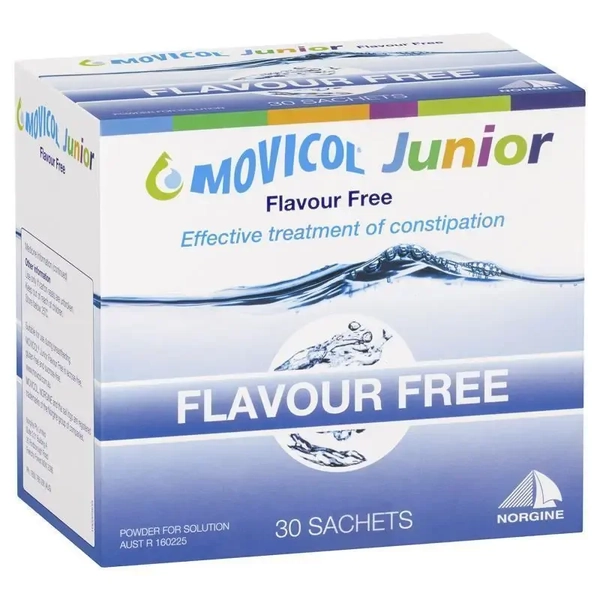 Movicol Junior Constipation Relief Powder Flavour Free 30 Sachets
