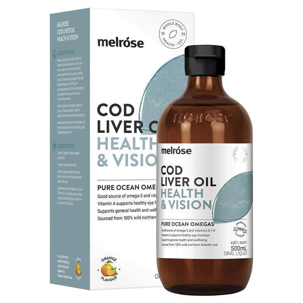 Melrose Cod Liver Oil Health &amp; Vision 500ml