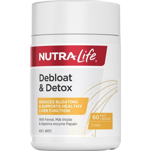 Nutra Life Debloat &amp; Detox 60 Capsules