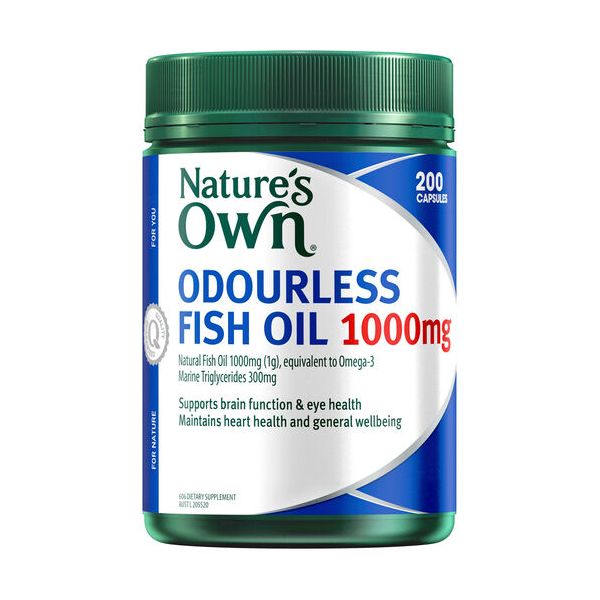 Nature's Own Odourless Fish Oil 1000mg 200 Capsules