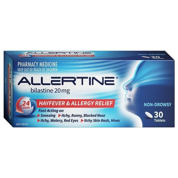 Allertine Bilastine 20mg 30 Tablets