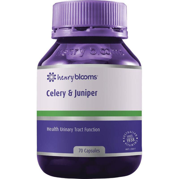 Henry Blooms Celery &amp; Juniper 70 Capsules
