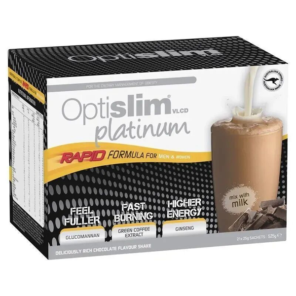 Optislim VLCD Platinum Chocolate 21 x 25g Sachets