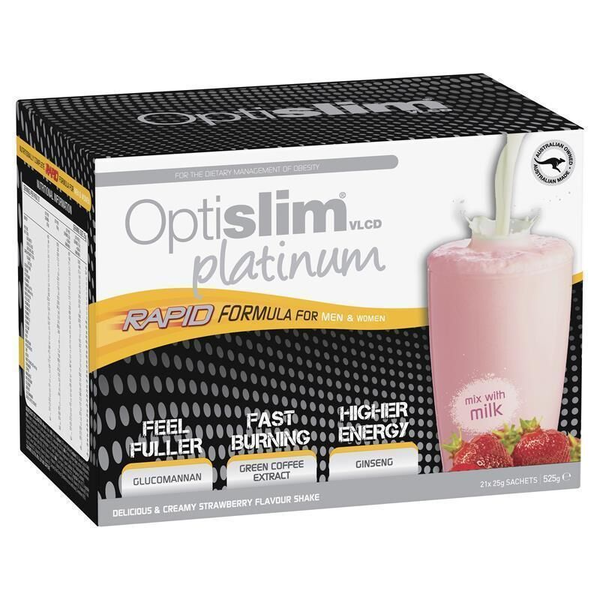 Optislim VLCD Platinum Strawberry 21 x 25g Sachets