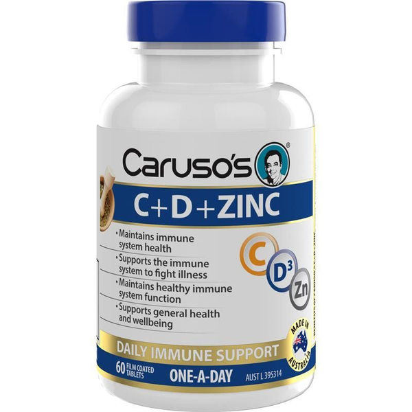 Caruso's C + D + Zinc 60 Tablets