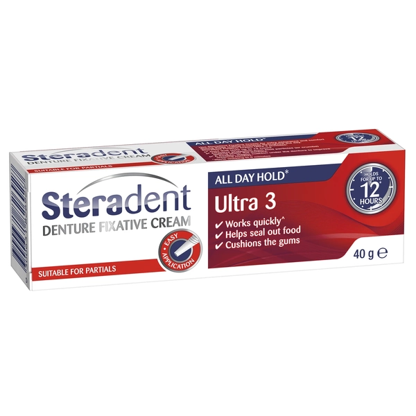 Steradent Ultra 3 Denture Fixative Cream 40g