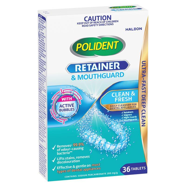 Polident Retainer and Mouthguard Daily Cleanser 36 Tablets