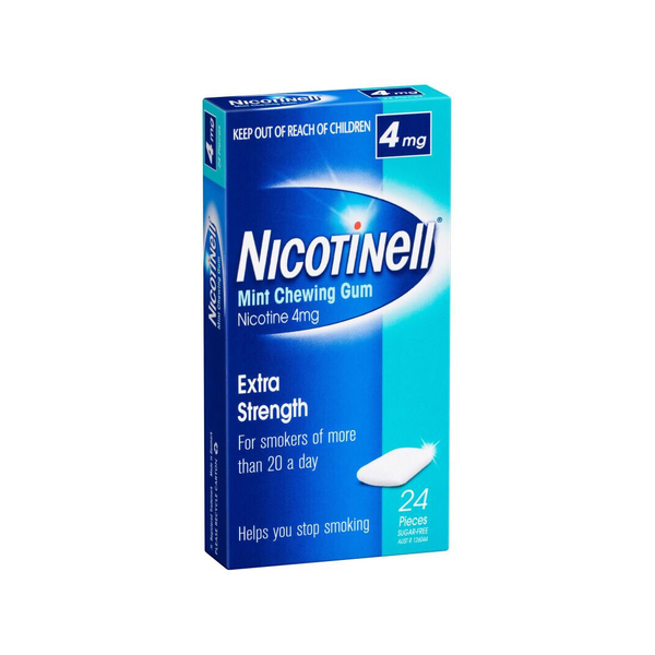 Nicotinell Extra Strength 4mg Mint Chewing Gum 24 Pieces