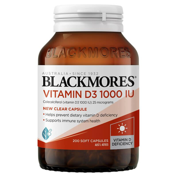 Blackmores Vitamin D3 1000 IU 200 Soft Capsules