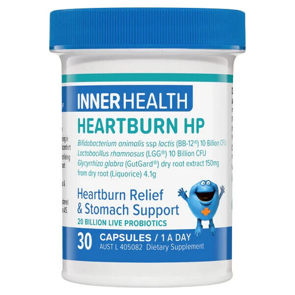 Inner Health Heartburn HP Herbal Probiotic 30 Capsules