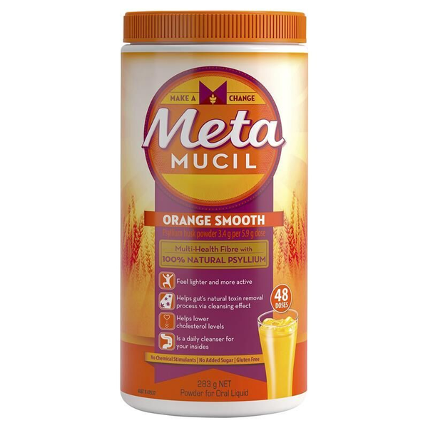 Metamucil Orange Smooth 48 Doses 283g Powder
