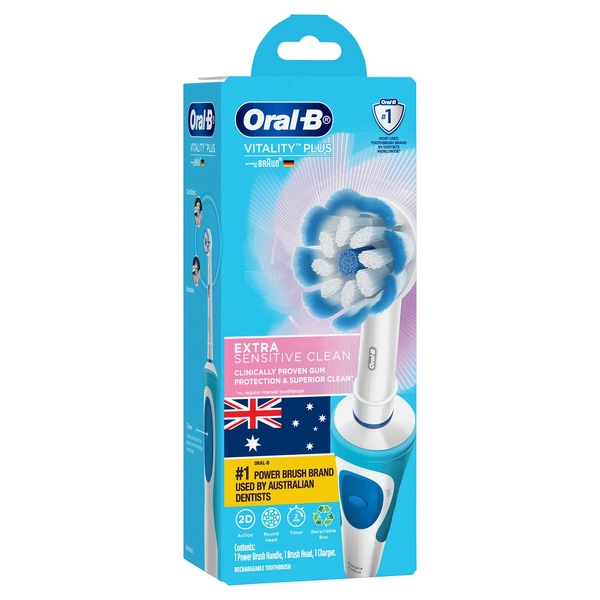 Oral B Vitality Plus Extra Sensitive Clean Electric Toothbrush 1 Pack