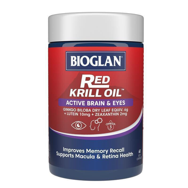 Bioglan Red Krill Oil Active Brain &amp; Eyes 60 Capsules