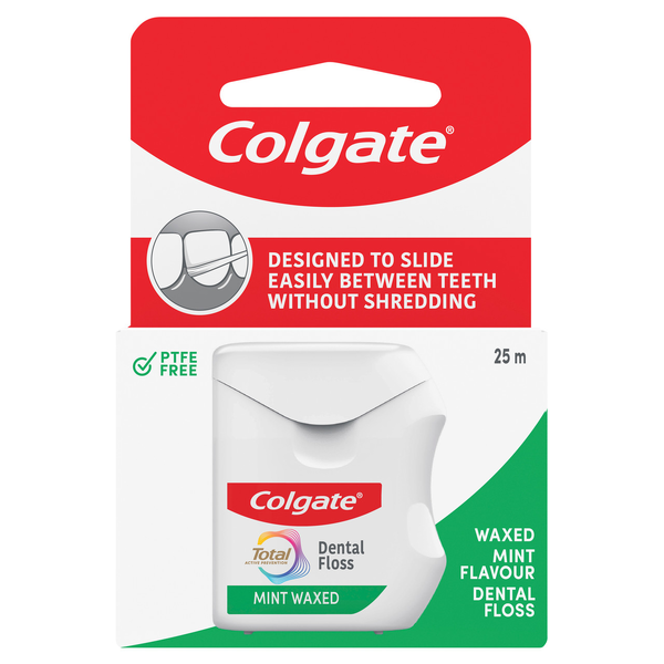 Colgate Total Mint Waxed Dental Floss 25m