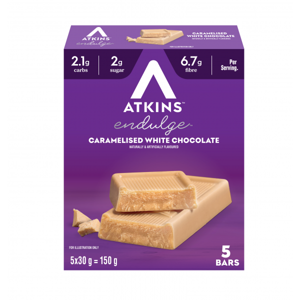 Atkins Low Carb Endulge 5 Bar Pack Caramelised White Chocolate