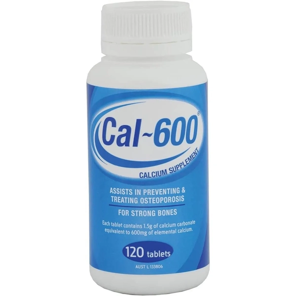 Cal-600 Calcium Supplement 120 Tablets
