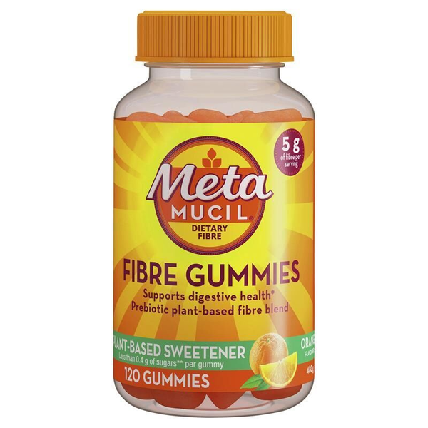Metamucil Fibre Gummies 120 Orange Flavoured Gummies