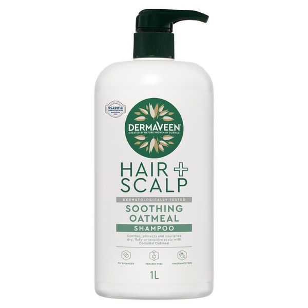 DermaVeen Hair + Scalp Soothing Oatmeal Shampoo 1L