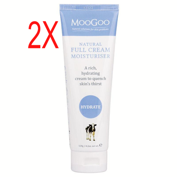 2X MooGoo Natural Full Cream Moisturiser 120g