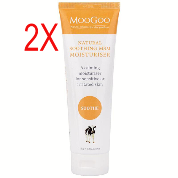 2X MooGoo Natural Soothing MSM Moisturiser 120g