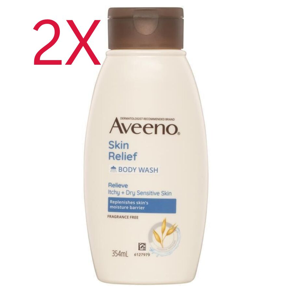 2X Aveeno Skin Relief Body Wash 354ml