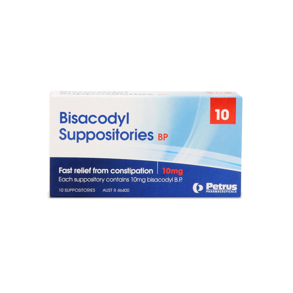 Bisacodyl Suppositories BP 10mg 10 Suppositories