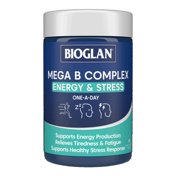 Bioglan Mega B Complex Energy &amp; Stress 90 Tablets