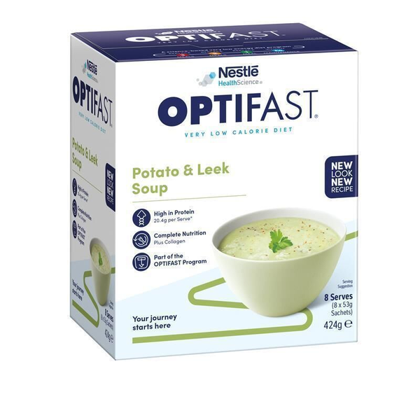 Optifast VLCD Soup Potato and Leek 8 x 53g Sachets