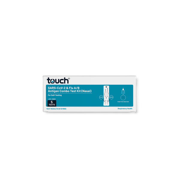 TouchBio SARS COVID-19 and Flu A/B Rapid Antigen 5 Tests