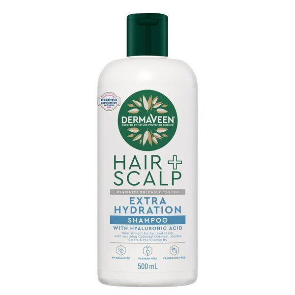 DermaVeen Hair + Scalp Extra Hydration Shampoo 500ml