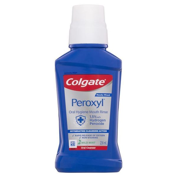Colgate Peroxyl Oral Hygiene Mouth Rinse Mild Mint 236ml