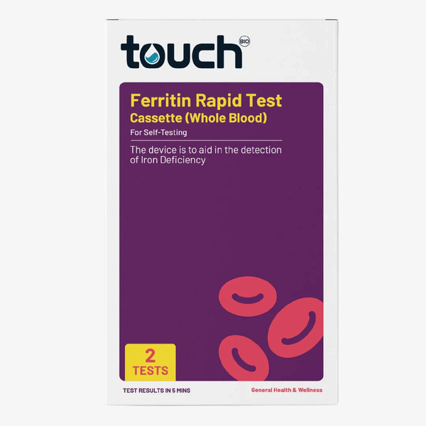 TouchBio Ferritin Rapid Test Cassette (Whole Blood) For Self Test - 2 Tests