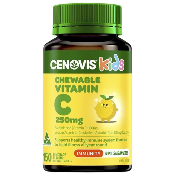 Cenovis Kids Chewable Vitamin C 250mg 150 Lemonade Flavour Tablets