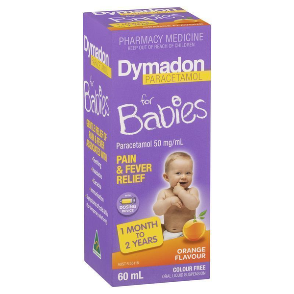 Dymadon For Babies 1 Month to 2 Years Orange 60ml Suspension