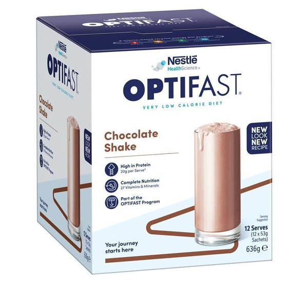 Optifast VLCD Shake Chocolate 12 x 53g Sachets