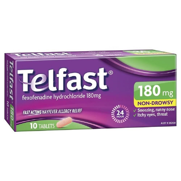Telfast 180mg 10 Tablets 