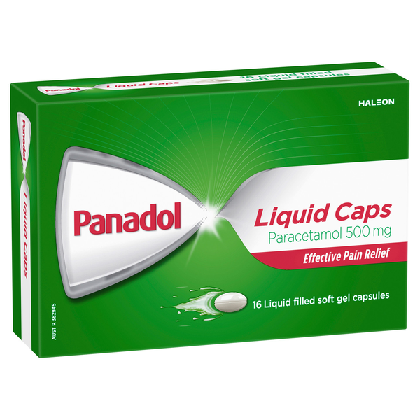 Panadol Liquid Caps 500mg 16 Soft Gel Capsules