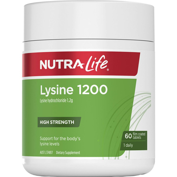 Nutra Life Lysine 1200mg 60 Tablets